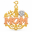 14k Gold Tri Color #1 Mom Charm