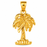 14k Yellow Gold Palm Tree Charm