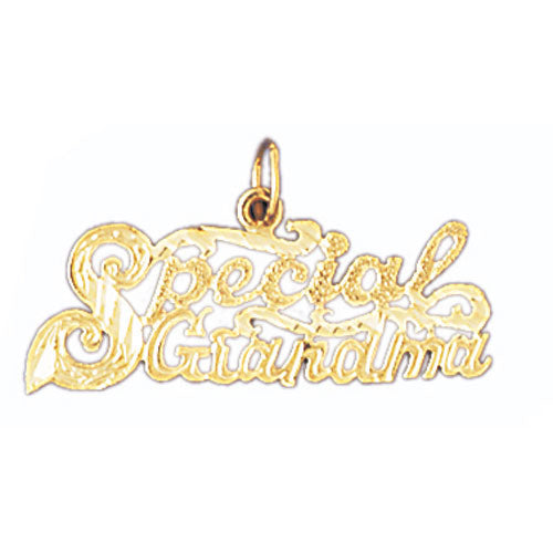 14k Yellow Gold Special Grandma Charm