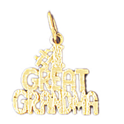 14k Yellow Gold #1 Great Grandma Charm