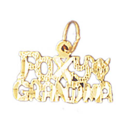14k Yellow Gold Foxy Grandma Charm