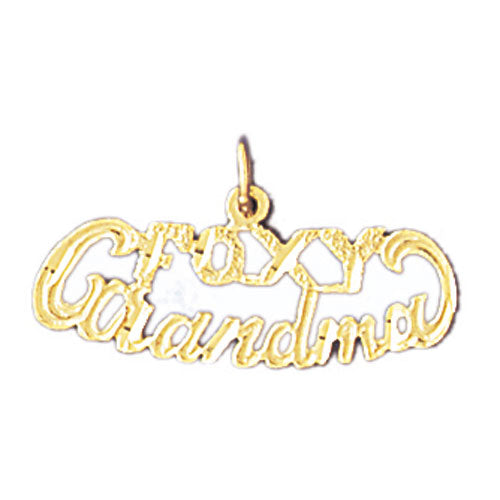 14k Yellow Gold Foxy Grandma Charm