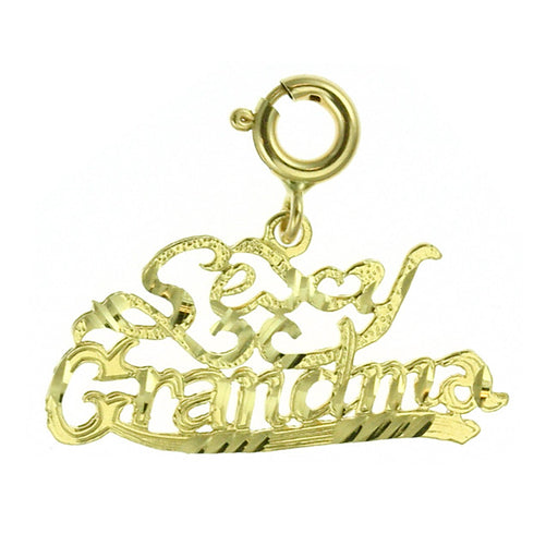 14k Yellow Gold Sexy Grandma Charm