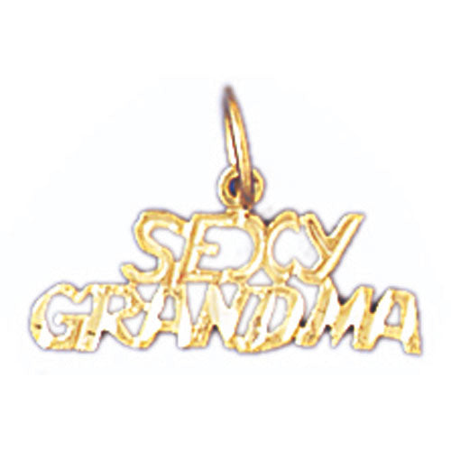 14k Yellow Gold Sexy Grandma Charm