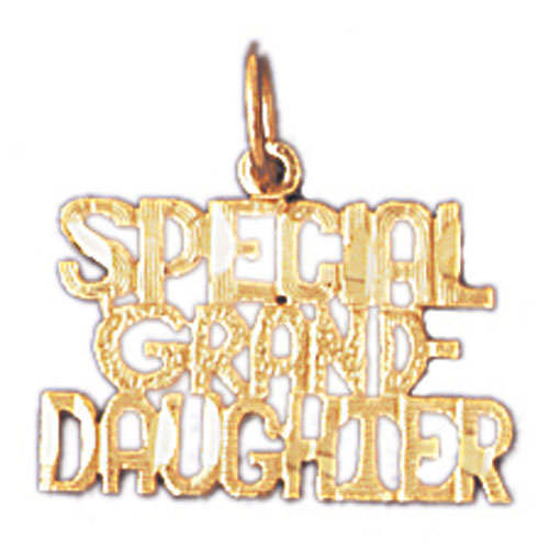 14k Yellow Gold Special Grand daughter Charm