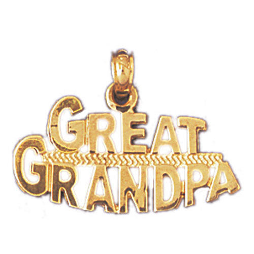 14k Yellow Gold Great Grandpa Charm