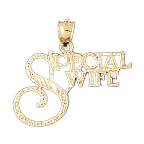 14k Yellow Gold Special Wife Charm
