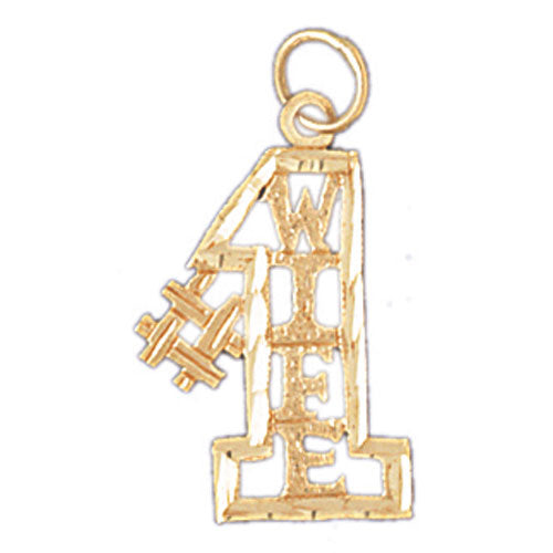 14k Yellow Gold #1 Wife Charm