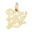 14k Yellow Gold Play Girl Charm