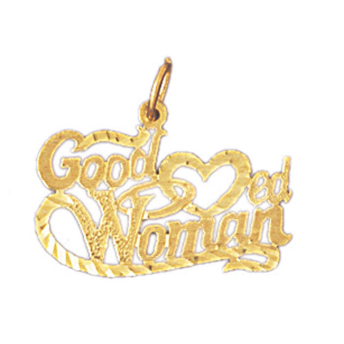 14k Yellow Gold Good Loved Woman Charm