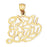 14k Yellow Gold Foxy Lady Charm