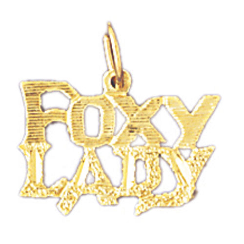 14k Yellow Gold Foxy Lady Charm