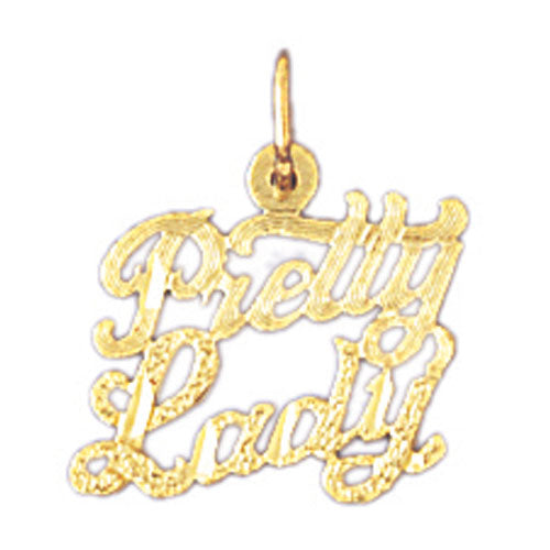 14k Yellow Gold Pretty Lady Charm