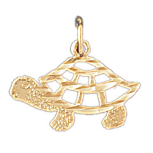 14k Yellow Gold Turtles  Charm