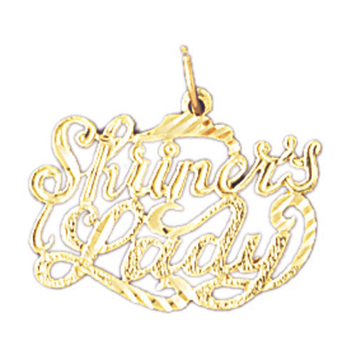 14k Yellow Gold Shriners Lady Charm