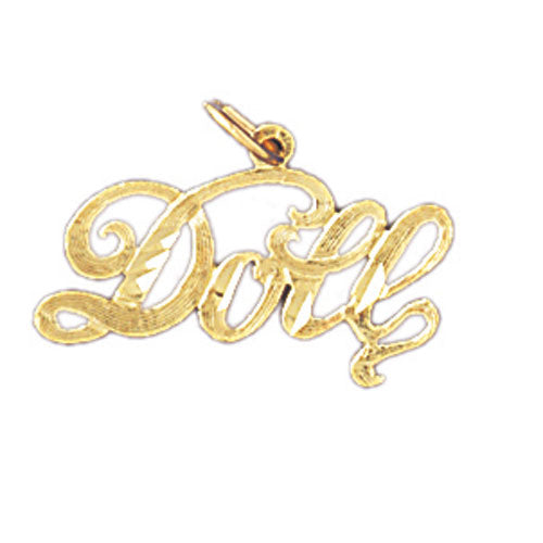 14k Yellow Gold Doll Charm