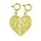 14k Yellow Gold Breakable I Love You Heart Charm