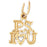 14k Yellow Gold PS I Love You Charm