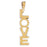 14k Yellow Gold Love Charm