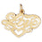 14k Yellow Gold Love Charm