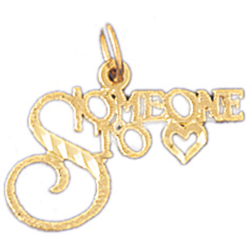 14k Yellow Gold Someone To Love Charm
