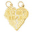 14k Yellow Gold Breakable Heart Sweetheart Charm