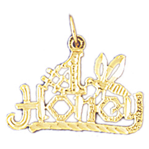 14k Yellow Gold #1 Honey Charm