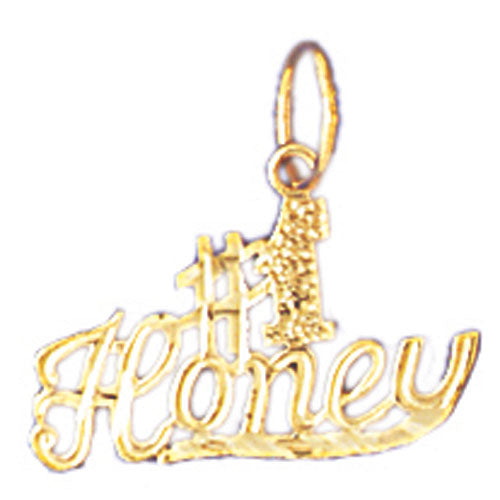 14k Yellow Gold #1 Honey Charm