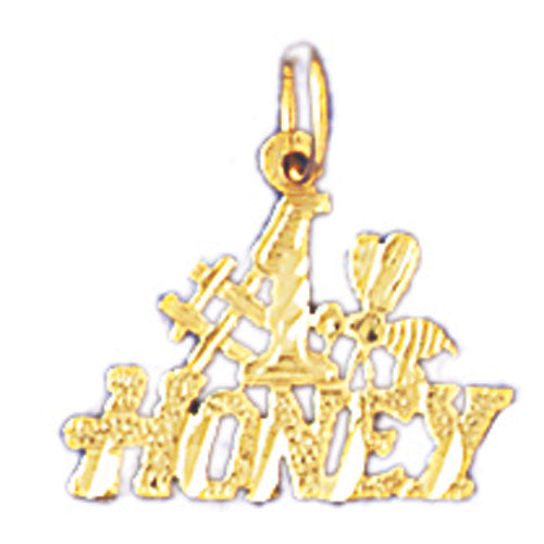 14k Yellow Gold #1 Honey Charm