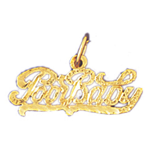 14k Yellow Gold Poor Baby Charm