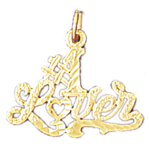 14k Yellow Gold #1 Lover Charm