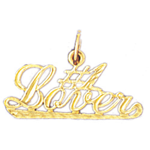 14k Yellow Gold #1 Lover Charm