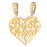 14k Yellow Gold Breakable Best Friend Heart Charm