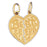 14k Yellow Gold Breakable Best Friend Heart Charm