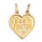 14k Yellow Gold Breakable Best Friend Heart Charm