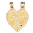 14k Yellow Gold Breakable Best Friend Heart Charm