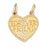 14k Yellow Gold Breakable Forever Friend Heart Charm