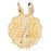 14k Yellow Gold Best Friends Charm