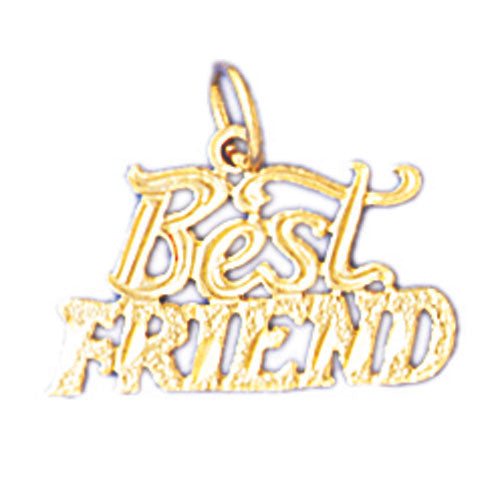 14k Yellow Gold Best Friend  Charm