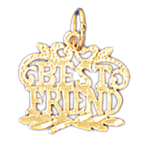 14k Yellow Gold Best Friend  Charm