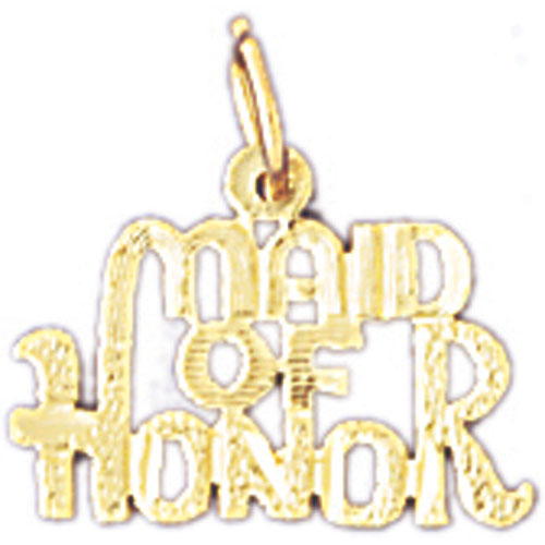 14k Yellow Gold Maid Of Honor Charm