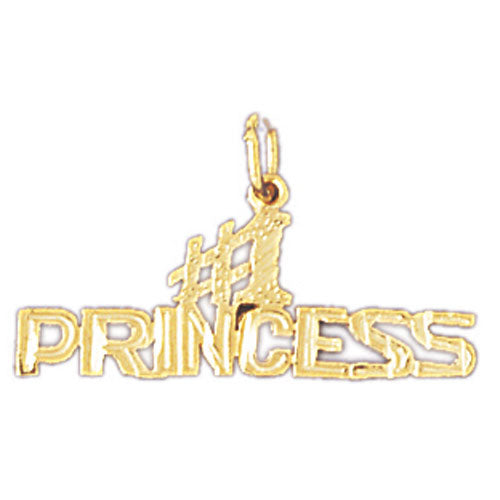 14k Yellow Gold Princess Charm