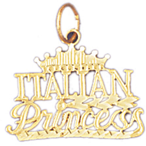 14k Yellow Gold Italian Princess Charm