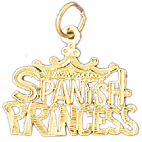 14k Yellow Gold Spanish Princess Charm