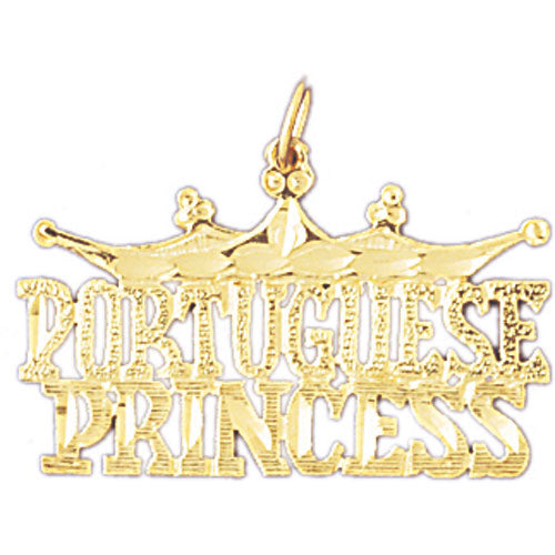 14k Yellow Gold Portugese Princess Charm