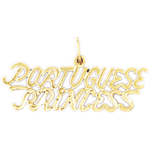 14k Yellow Gold Portugese Princess Charm