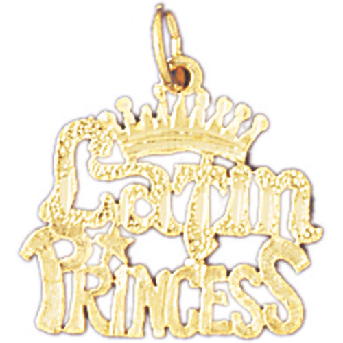 14k Yellow Gold Latin Princess Charm