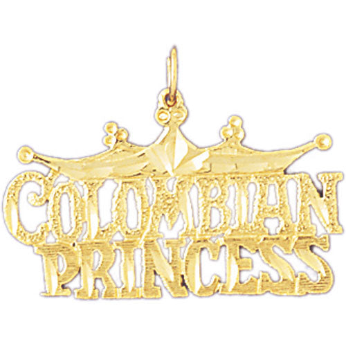 14k Yellow Gold Colombian Princess Charm