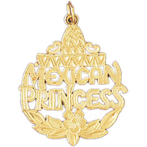 14k Yellow Gold Mexican Princess Charm