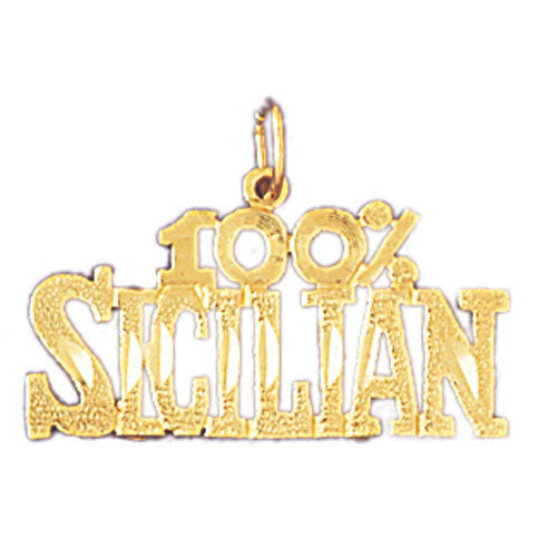 14k Yellow Gold 100% Sicilian Charm